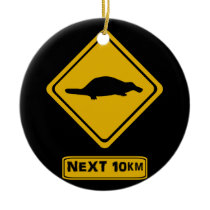 platypus road sign
