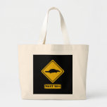 platypus road sign tote bags