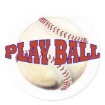 PLAY BALL 2 ROUND STICKER