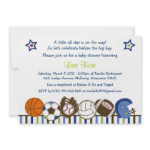 Play Ball Sports Baby Shower Invitations
