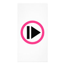 Play button music photo greeting card