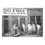 Play Golf Free (While Having Your Suit Pressed) business cards