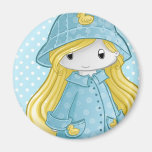 Play in the rain fridge magnets