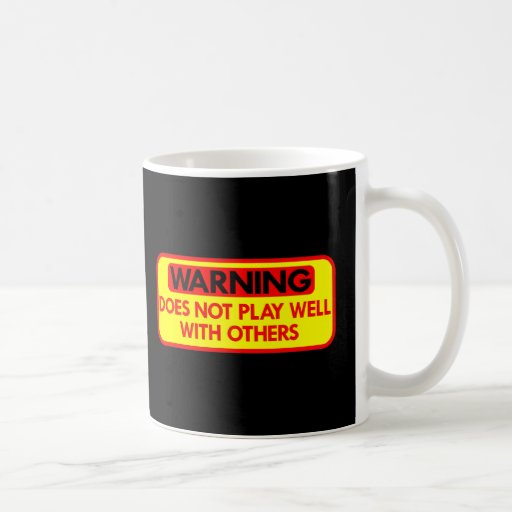 Play Well With Others Black Coffee Mugs