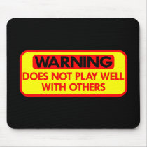 Play Well With Others Black Mouse Mat