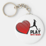 Play With Heart Girls Soccer Keychain