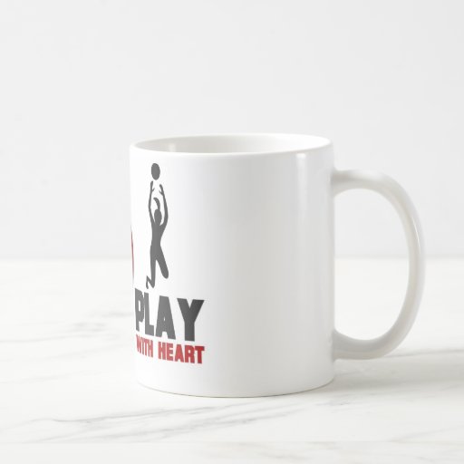 PLAY WITH HEART VOLLEYBALL COFFEE MUG