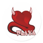 Playa Player Devilish Heart stickers