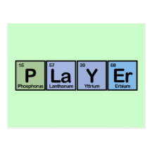 Player made of Elements Postcards