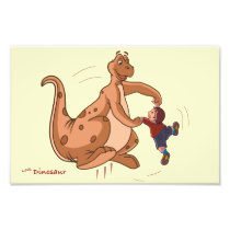 Playful Dinosaur + Child art by Sushobhan Sengupta Photo Art