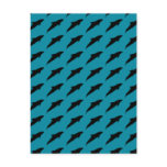 Playful Dolphins Pattern Postcard