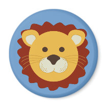 Playful Lion Fridge Magnet