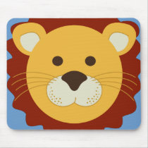 Playful Lion Mouse Pads