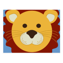 Playful Lion Post Card