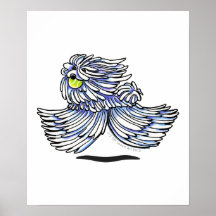 Playful Puli Komondor Poster