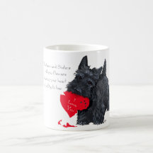Playful Scottish Terrier Valentine Mug