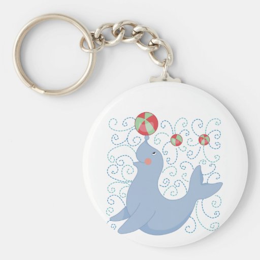 Playful Seal Tshirts and Gifts Key Chain
