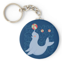 Playful Seal Tshirts and Gifts keychains