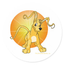 Playful yellow Gelert stickers
