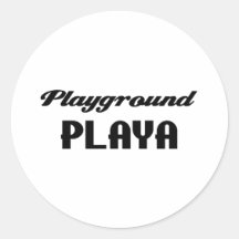 Playground Playa Item Round Sticker