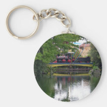 Playground train crossing bridge keychains