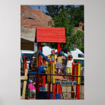 Playground with bridge poster