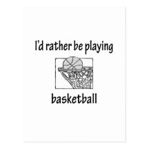 Playing Basketball Postcard