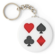 Playing Card Suits: Key Chain