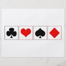 Playing card suits personalized flyer