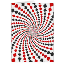 Playing Card Suits Spiral: