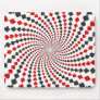 Playing Card Suits Spiral: Custom Mousepad