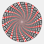 Playing Card Suits Spiral: Sticker