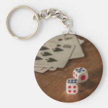 Playing Cards and Dice Keychain/Keyring