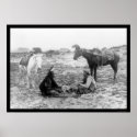 Playing Cards Cowboy and Indian 1915 posters