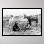 Playing Cards Cowboy and Indian 1915 posters