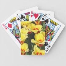 Playing Cards Picturing Yellow Tulips