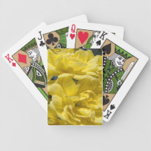 Playing Cards with Yellow Roses