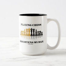 Playing Chess Brightens My Day (Reflective Chess) Mugs