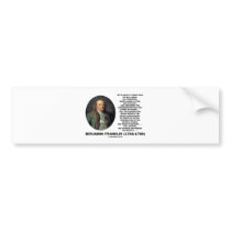 Playing Chess Caution Benjamin Franklin Quote Bumper Stickers