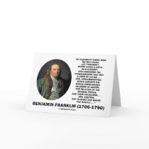 Playing Chess Caution Benjamin Franklin Quote Greeting Card