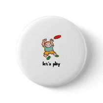 Playing Frisbee Pin