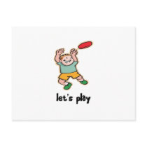 Playing Frisbee Postcards