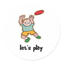 Playing Frisbee Sticker