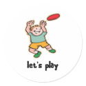 Playing Frisbee stickers