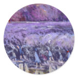 PLAYING IN THE SEA ROUND STICKERS