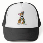 Playing in the Xmas Tree Corgi hats
