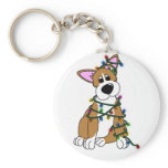 Playing in the Xmas Tree Corgi  Keychain 2