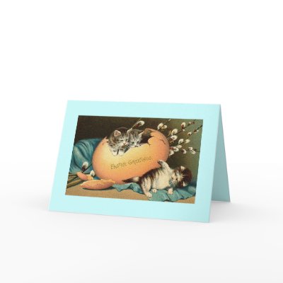 Playing Kittens Easter Cards by MyOtherPlanet