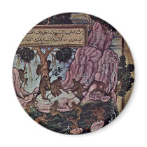 Playing Monkey By Indischer Maler Um 1570 (Best Qu Magnet
