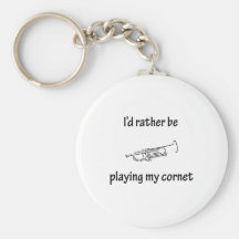 Playing My Cornet Keychain